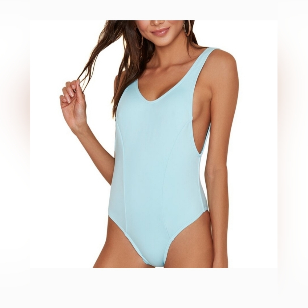 Brand New Dippin Daisy Burnt Orange One-Piece Low Back, Cheeky, SCUBA Swimsuit - Picture 6 of 7